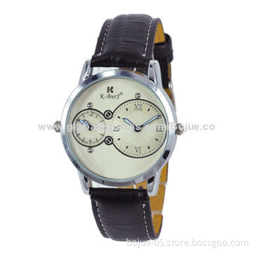 Leather Dual-time Zone Watch with 3ATM Waterproof, Sized 240 x 38mm